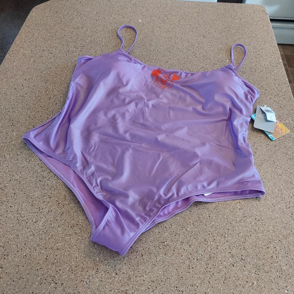 Disney Store Minnie Mouse Swimsuit One Piece Women Size 2/3X Purple NEW 💜 - Picture 1 of 16